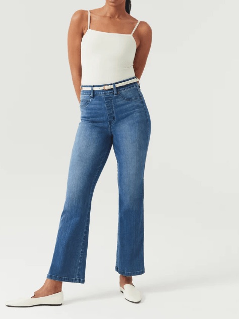 Spanx Vintage Indigo Kick Flare Stretch Contemporary Chic Jeans Medium